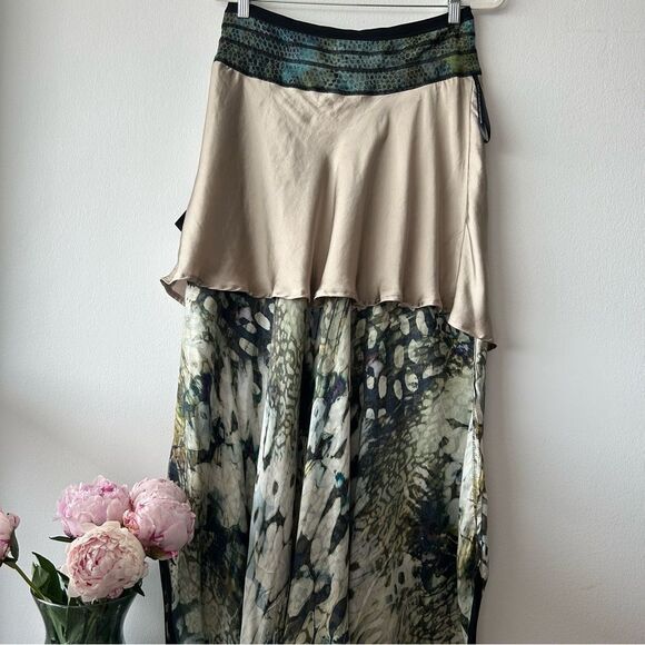 BEATE HEYMANN STREETCOUTURE Silk Viscose Blend Multicolour Midi Skirt - Picture 11 of 13